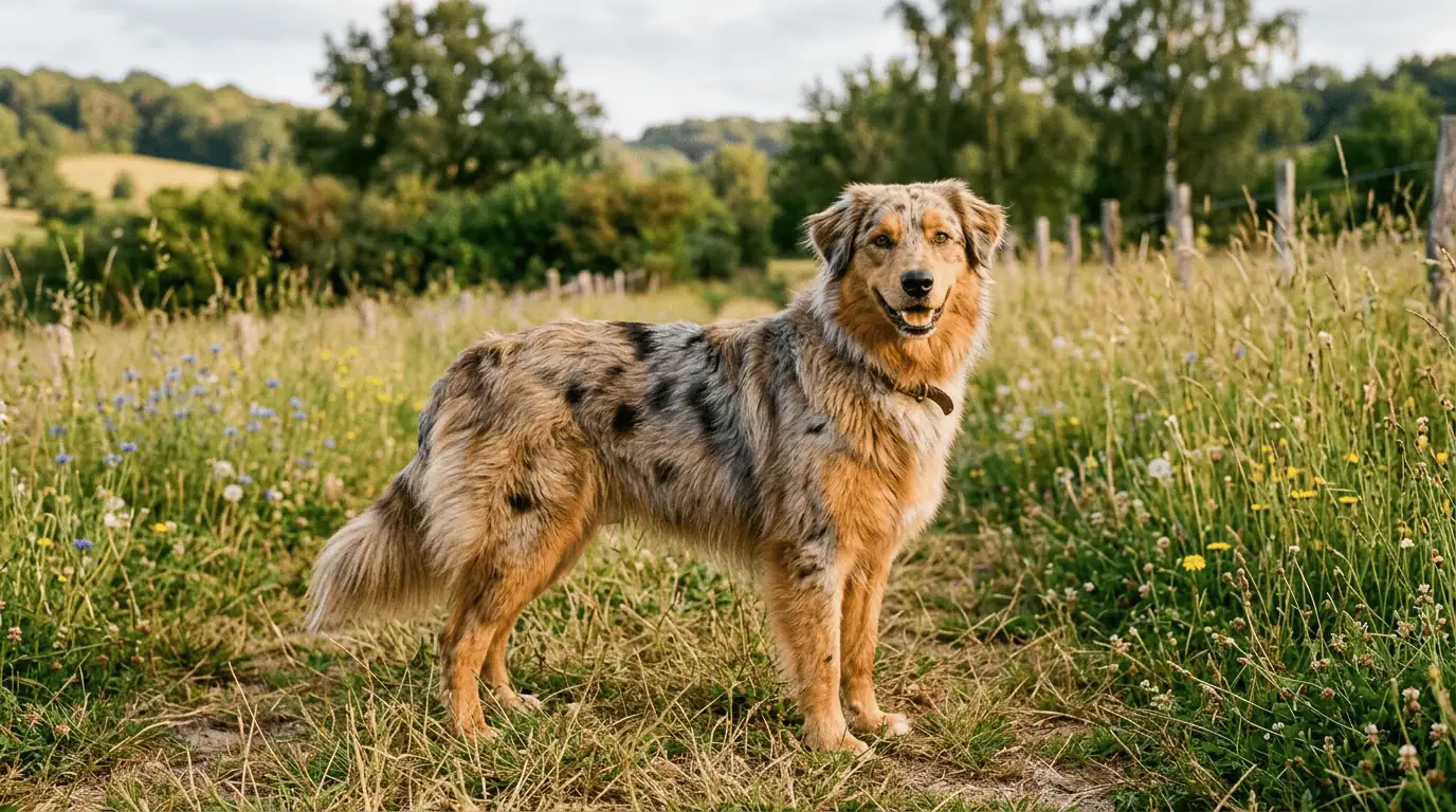 Taille et pelage de l'aussie golden retriever adulte