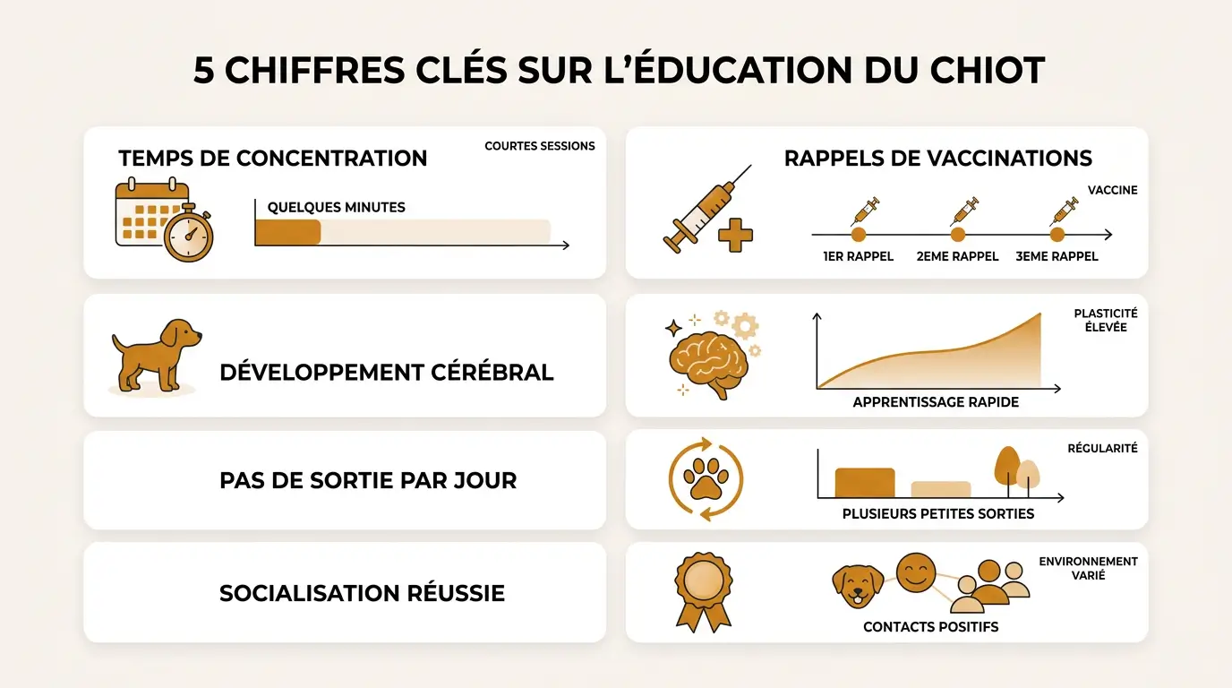 chiffres clés sur l'éducation du chiot
