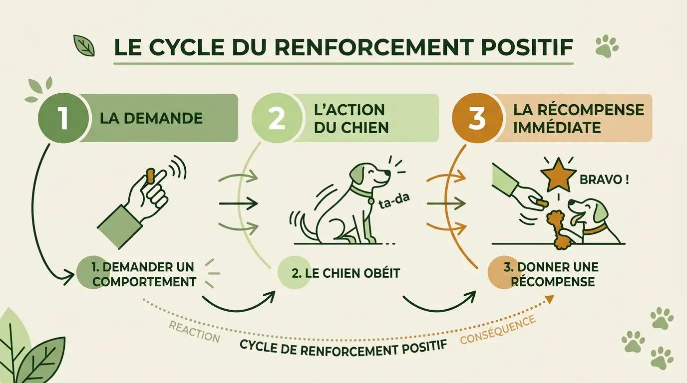 méthode du renforcement positif en éducation du chiot
