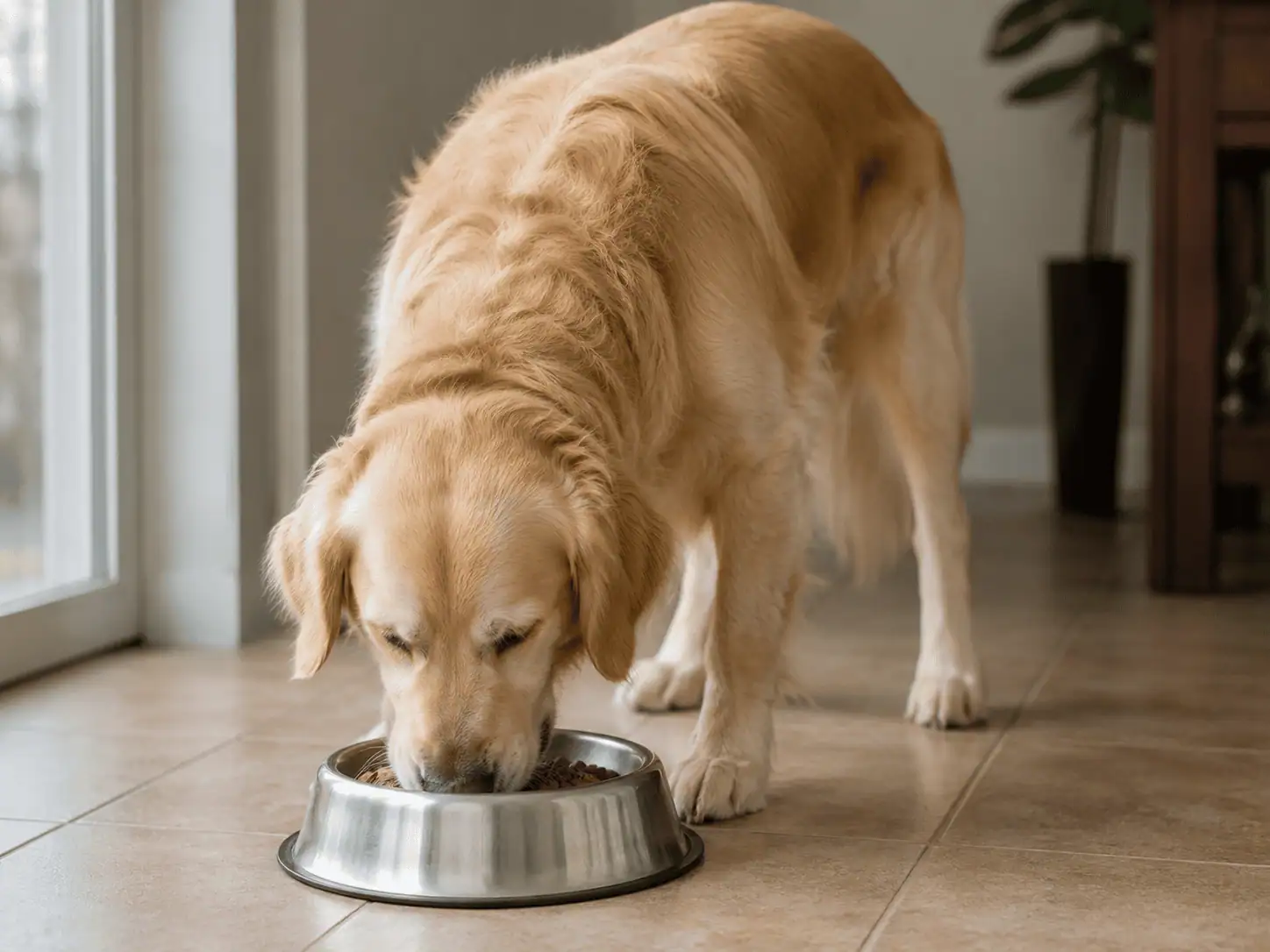 Golden en train de manger